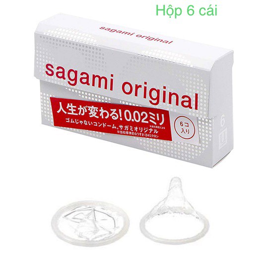 [ GIÁ SỈ ] - Bao cao su Sagami Original 0.02, siêu siêu mỏng, truyền nhiệt nhanh - Hộp 2 cái