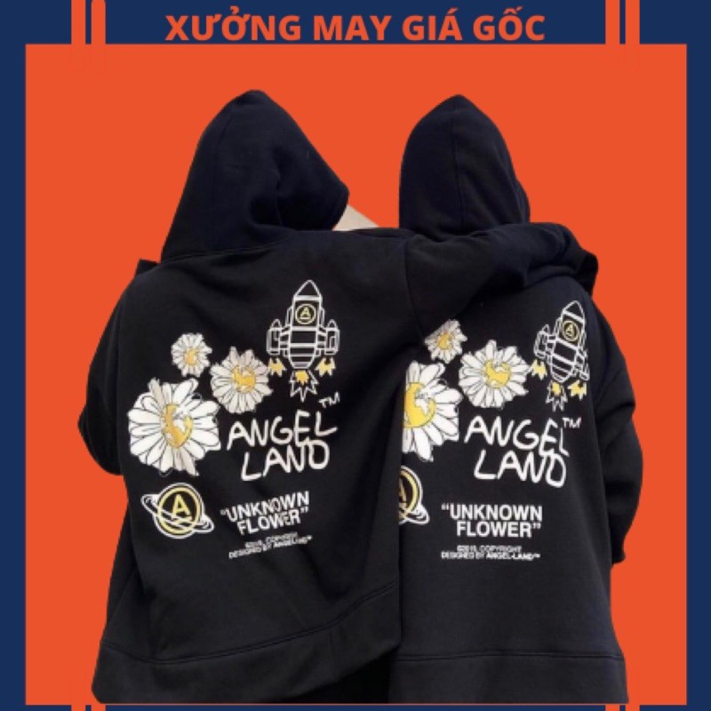 🎆𝐍𝐢̉ 𝐁𝐨̂𝐧𝐠 𝐋𝟏🎆 342 Áo Khoác Nỉ Hoa Cúc "ANGEL.LAND" Siêu Hot (Hình Thật) .