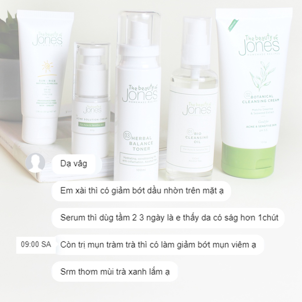 Combo làm sạch chuyên sâu The Beauty of Jones, Bộ kit sample 4 trong 1