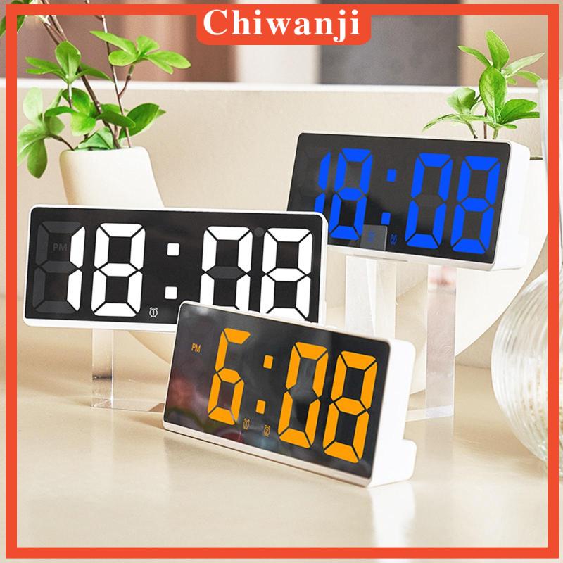 [Chiwanji] Đồng Hồ Báo Thức Để Bàn Có Đèn LED Hiển Thị Ngày Tháng Cho Người Lớn Tuổi / Phòng Khách