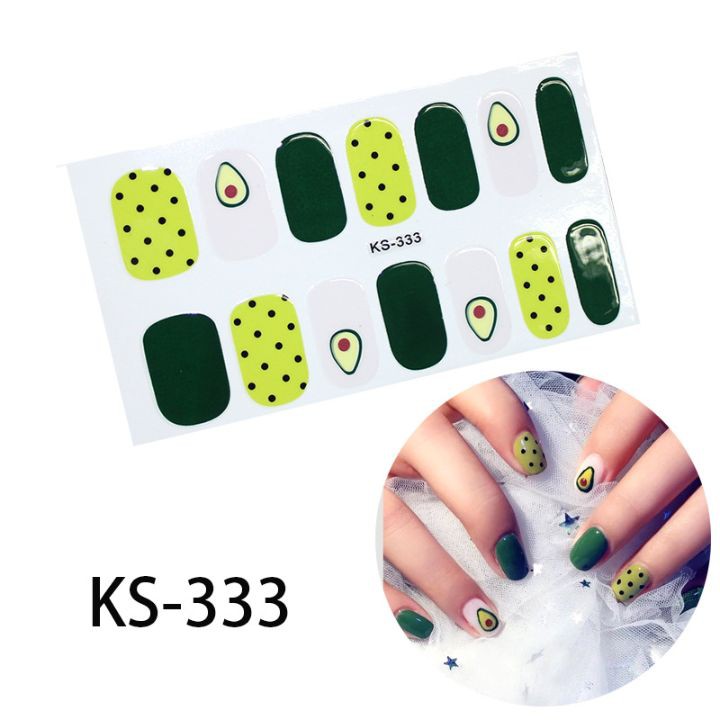 HOT Bộ 14 sticker dán móng tay 3D chống thấm nước phong cách hàn quốc