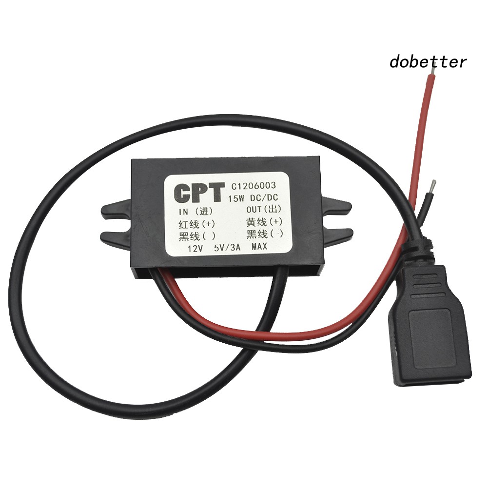 Bộ Sạc Chuyển Đổi Usb 12v Sang 5v 3a Cho Máy Tính Bảng Gps Trên Xe Hơi