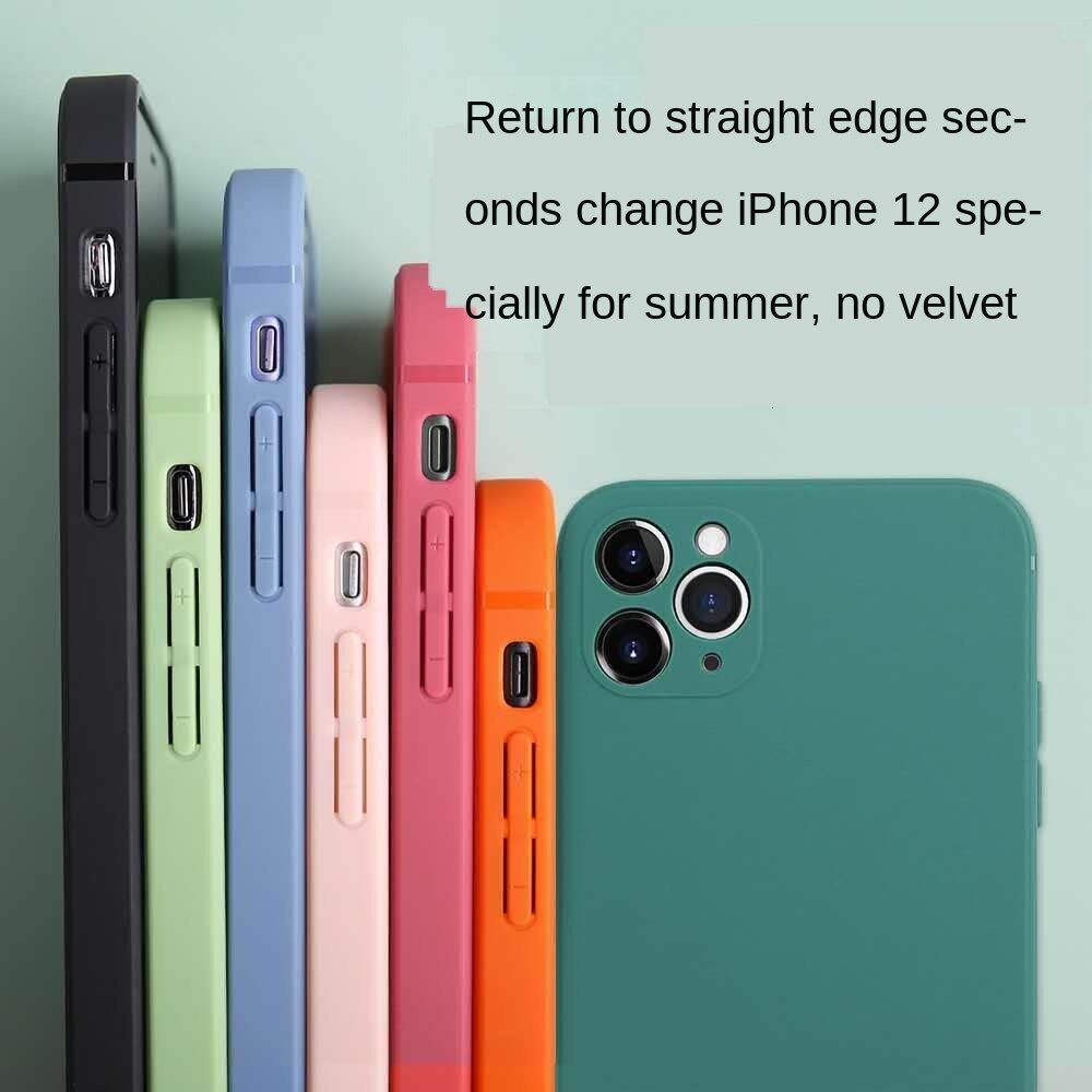 Ốp điện thoại silicone dẻo viền thẳng thích hợp cho IPhone 11 11 pro XS Max XR 7 8 6 6s plus Fsf5