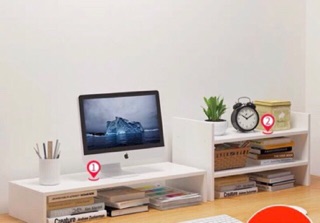Bàn để máy tính + Giá sách