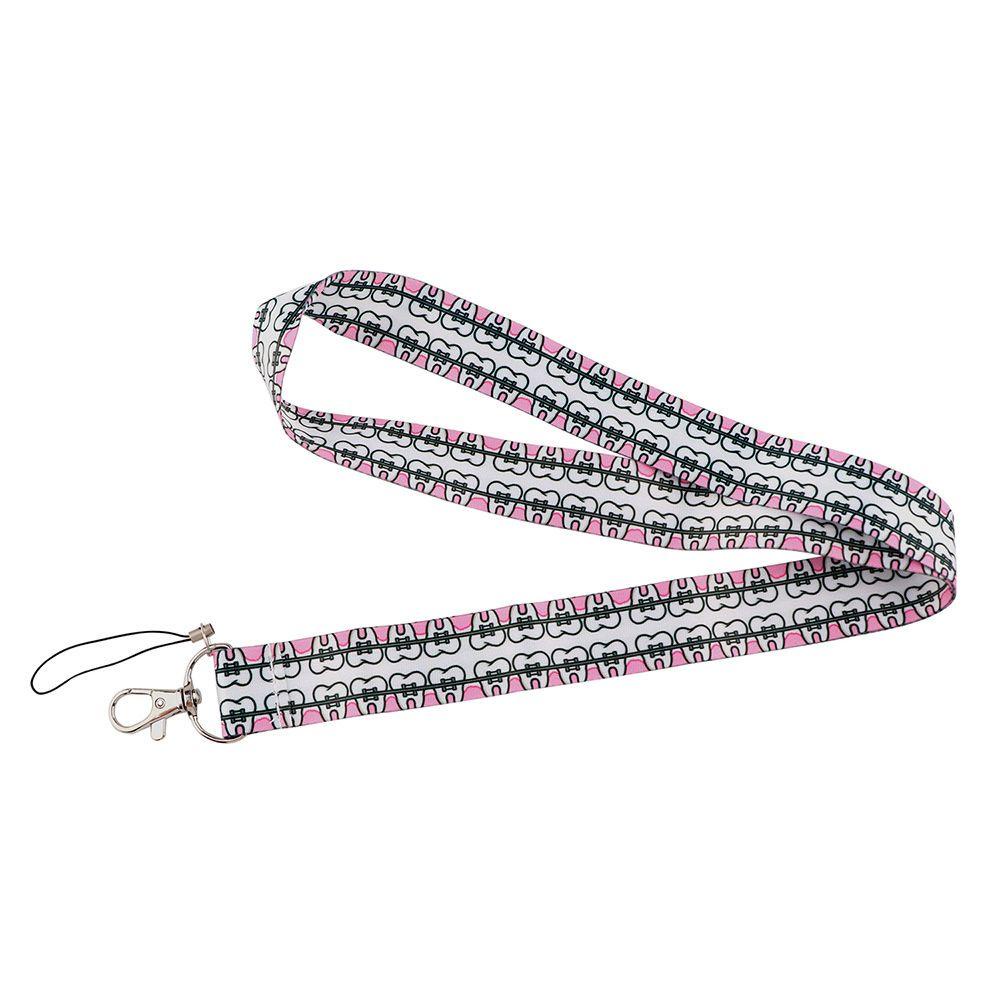 Dây Đeo Điện Thoại / Thẻ ID / Máy Ảnh Họa Tiết Răng Hoa Cúc Phối Ruy Băng Dễ Thương