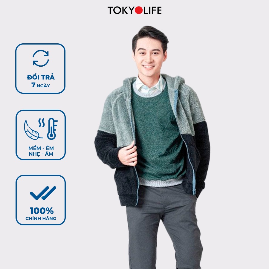 Áo Khoác Lông Cừu Nhân Tạo Cao Cấp, Siêu Ấm Nam phối 2 màu TOKYOLIFE J1/I7FLJ500H