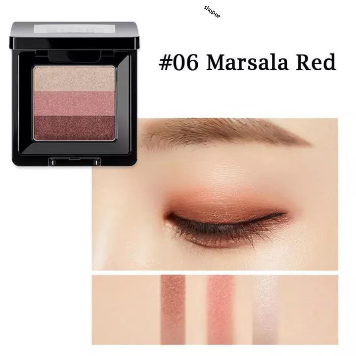 Phấn Mắt 3 màu  Missha Triple Shadow No.6 Marsala Red