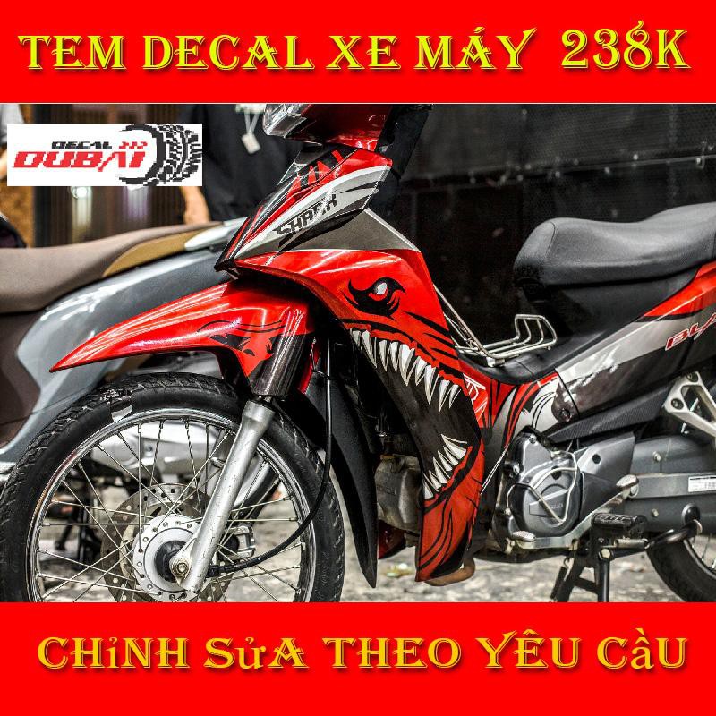 Tem Trùm Honda Blade Cá Mập Đỏ