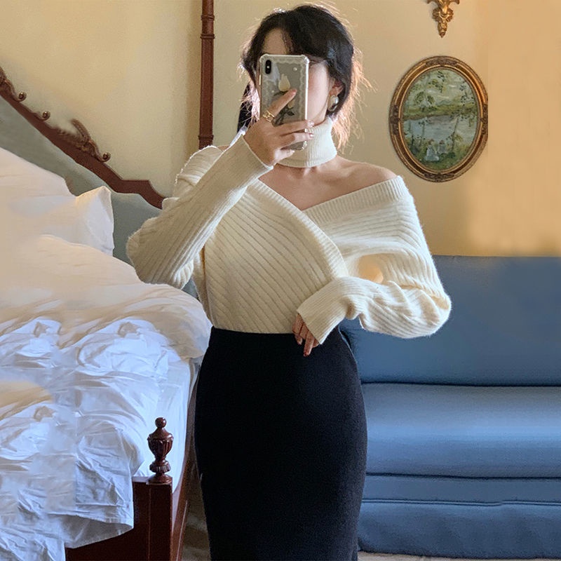 COZOK Áo sweater Dáng Ôm Phong Cách Thời Trang Retro