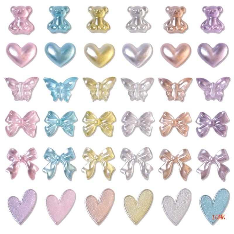 Hạt Nhựa Hình Gấu Gummy 10M Trang Trí Móng Tay Charms