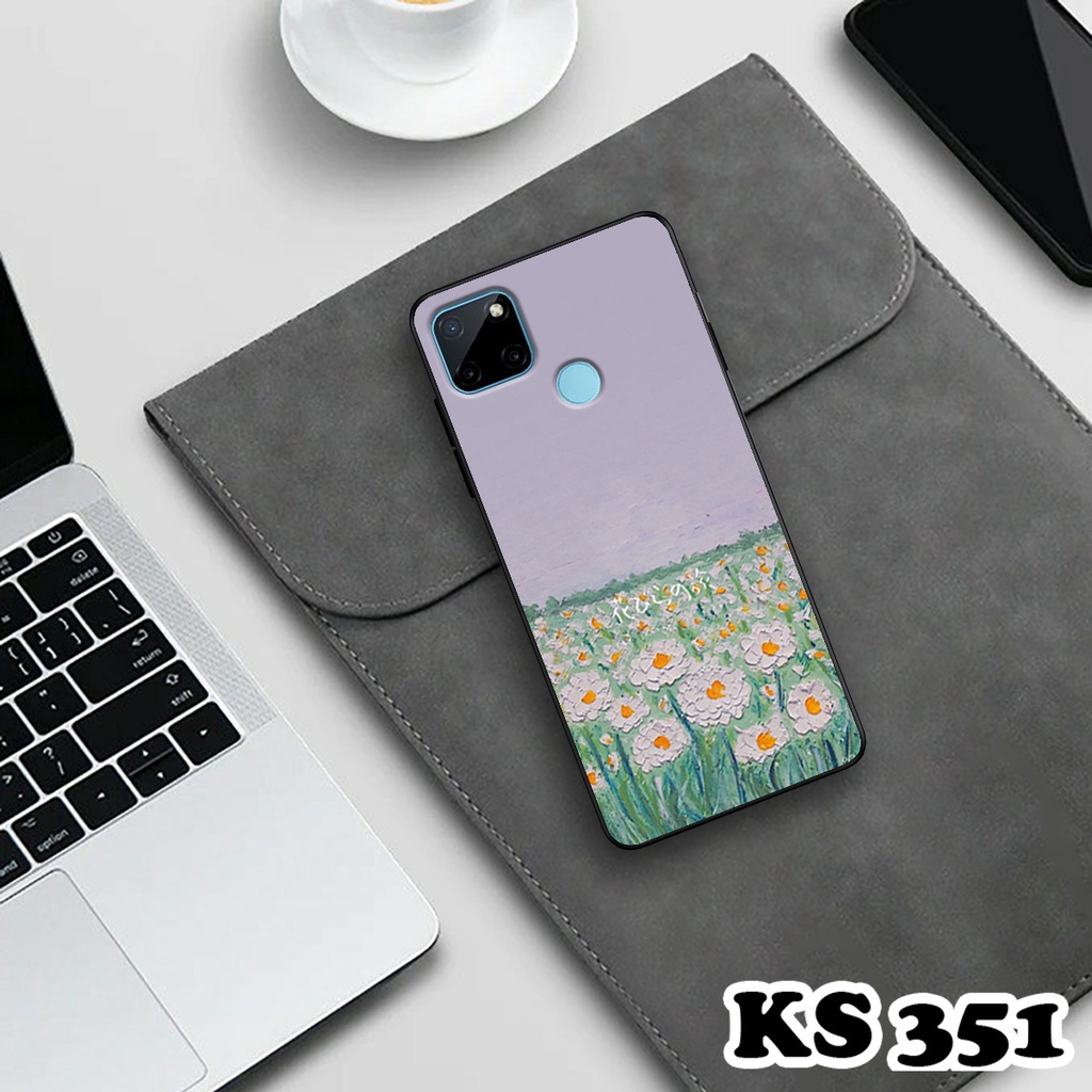 Ốp lưng Oppo Realme C21y - Realme C21 - Ốp Oppo in hình Cánh đồng hoa - Chất liệu TPU siêu bền