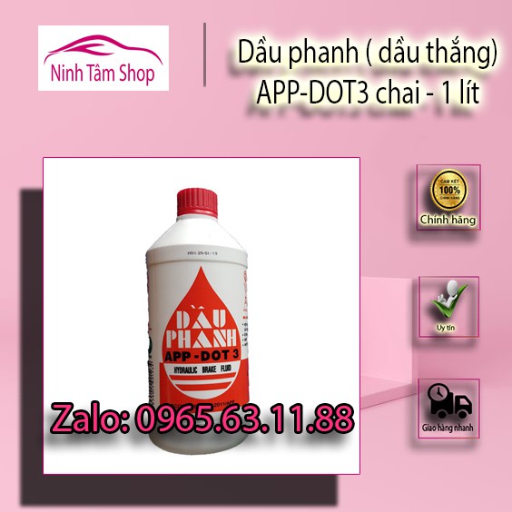 Dầu phanh ( dầu thắng) APP-DOT3 chai 1lit