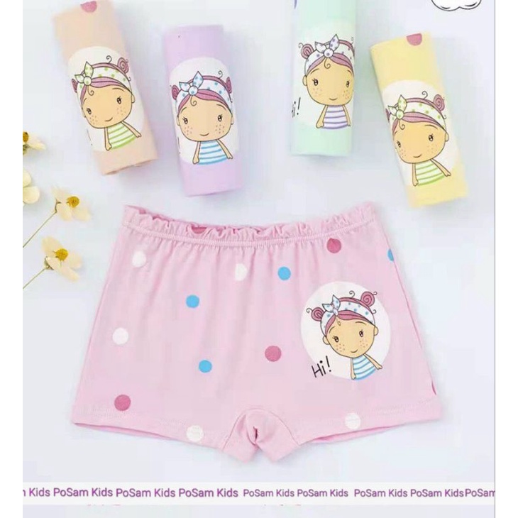 Quần chip đùi cotton cho bé gái (8-28kg)-PoSam Kids