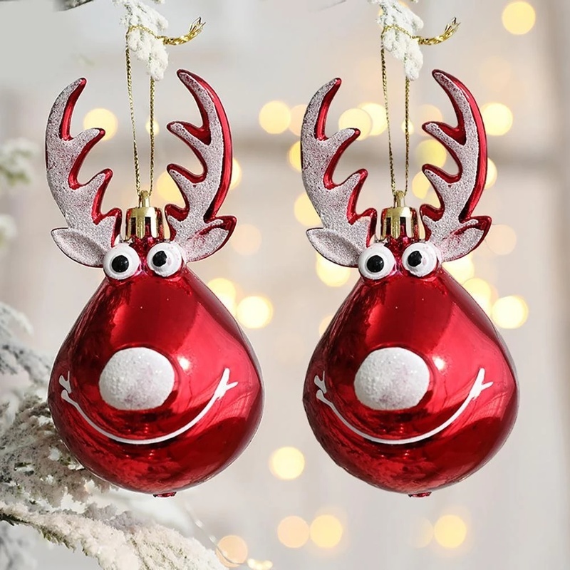 Set 2 phụ kiện treo trang trí Giáng Sinh cây thông noel tuần lộc nhiều mẫu khác tùy chọn đáng yêu