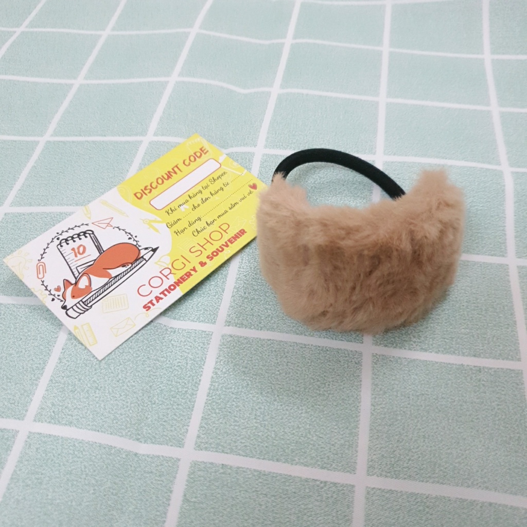 Dây cột tóc nữ lông nhiều màu dễ thương - Chun buộc tóc bảng lông phong cách Hàn Quốc