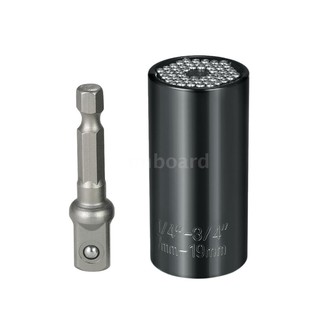 7mm-19mm Multi-functional Universal Socket Metric Wrench Power Drill Adapter Socket Set Professional Repair Tools