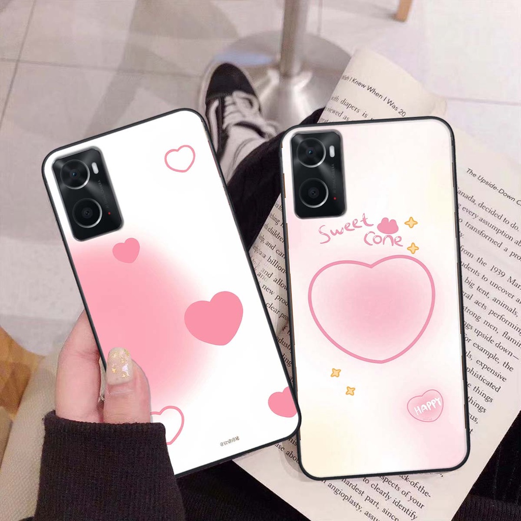 Ốp Oppo A76 in hình trái tim, caro kẹo ngọt đầy cá tính siêu đẹp siêu chất