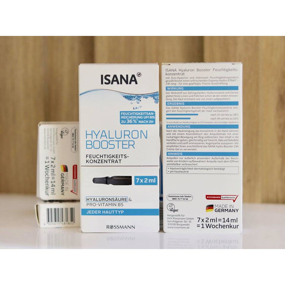Hàng Đức Huyết thanh liệu trình 7 ngày HYALURON BOOSTER Isana