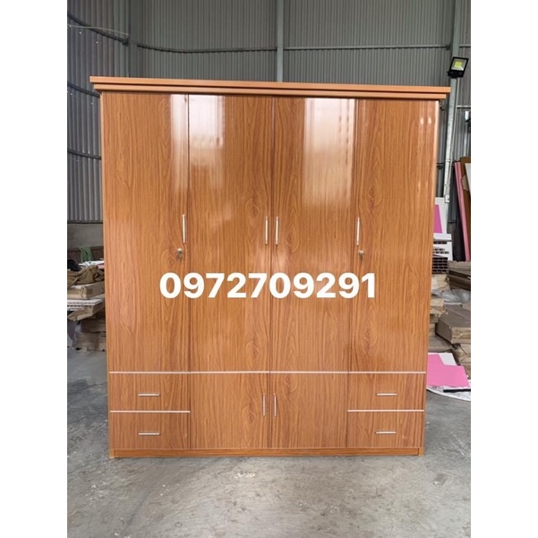 Tủ nhựa Đài Loan 4 cánh Vân gỗ