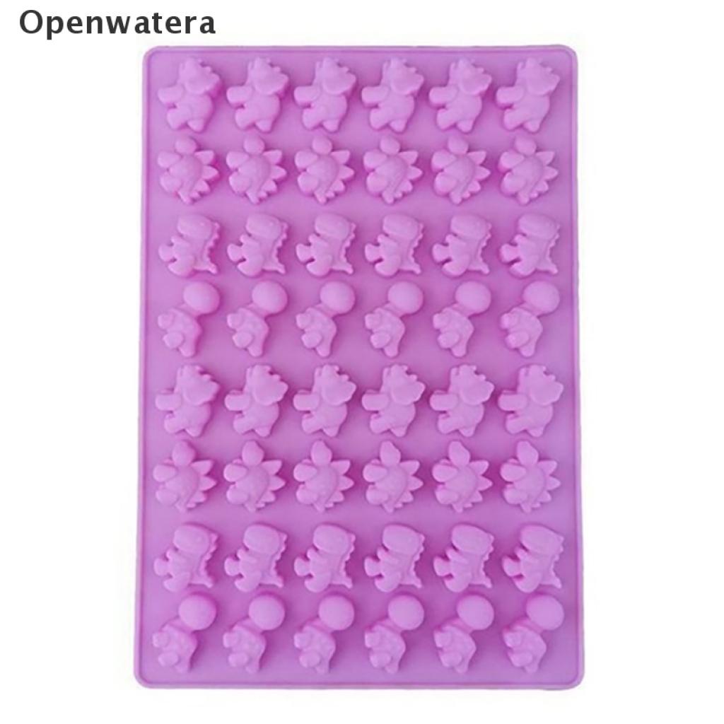 Openwatera 48 Holes Cavities Dinosaur Soft Chocolate Silicone Ice Cube Tray Mold Candy Mold VN