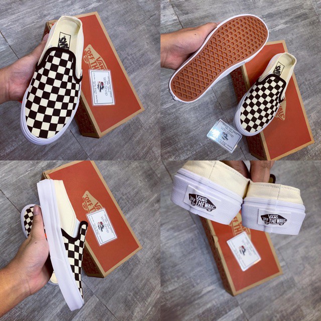 2021  ẢNH THẬT | Giày thể thao Vans Mule Checkerboard slip on