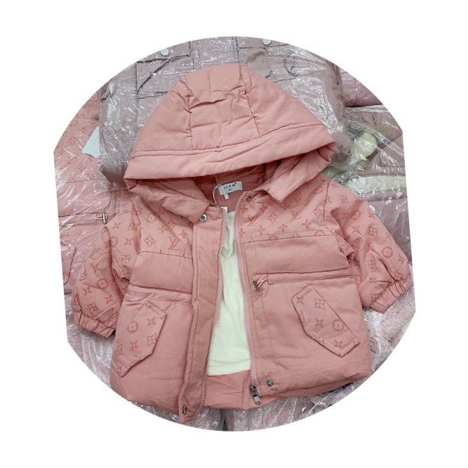 Áo khoác Parka hoạ tiết lót lông cho bé 12-23kg - Sẵn hàng