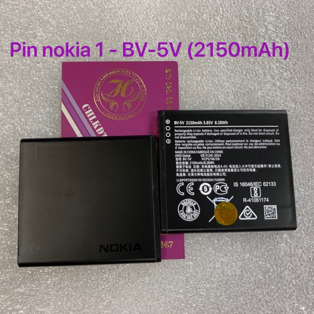 Pin nokia 1 kí hiệu trên pin BV-5V zin