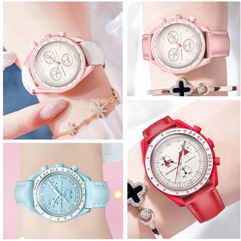 Mới Dây Đeo Đồng Hồ Bằng Da Thật 20mm Cho OMEGA x SWATCH