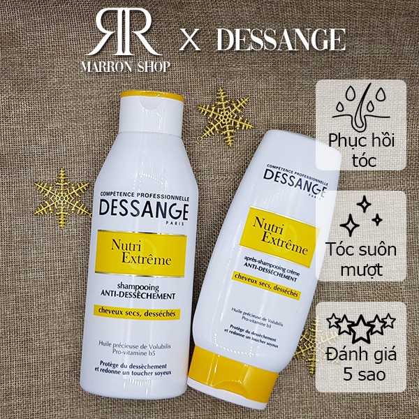  [Hàng Pháp] Bộ dầu gội xả Dessange Nutri Extreme Vàng