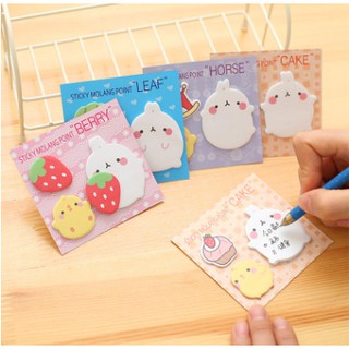 Set giấy nhớ, giấy note molang 3 chi tiết