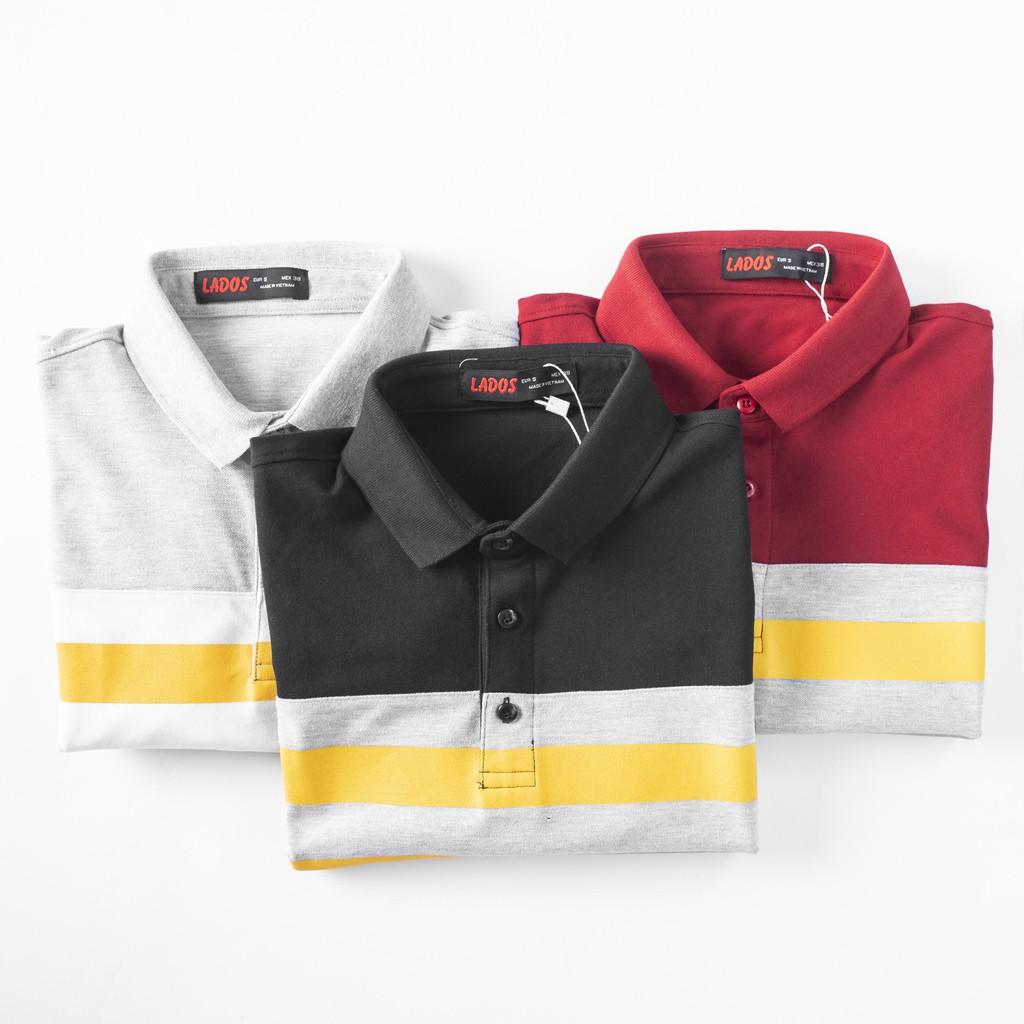 [Mã FAMALLT5 giảm 15% đơn 150K] Áo thun nam polo phối màu LADOS-9022 | BigBuy360 - bigbuy360.vn