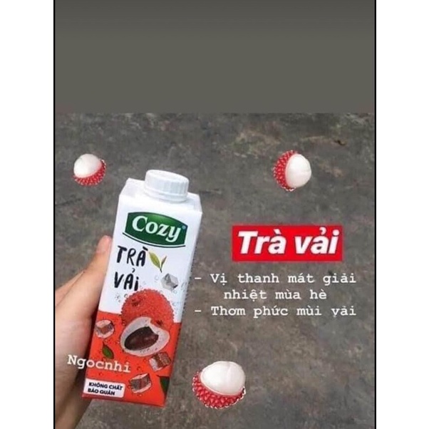 [ Freeship ] TRÀ TRÁI CÂY &amp; TRÀ SƯA COZY 1 THÙNG 24 CHAI 6 LỐC (225Ml/Chai)