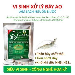 Men vi sinh xử lý đáy ao hồ nuôi Tôm Cá BZT