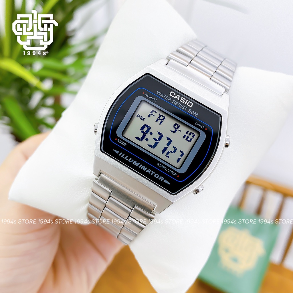 Đồng hồ unisex Casio B640WD-1A dây thép không gỉ, chống nước 50m, đèn led, hàng chính hãng