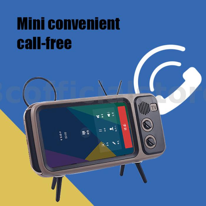 Giá Đỡ Điện Thoại Để Bàn Mini Hình TV Cổ Điển Tương Thích Với Điện Thoại Di Động 4.7 inch Đến 5.5 inch