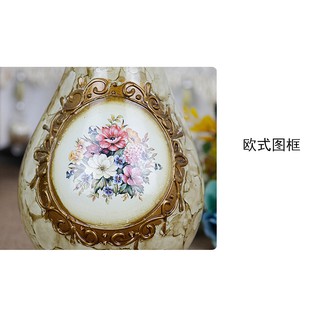 bình hoa gốm sứ hoa tròn dài