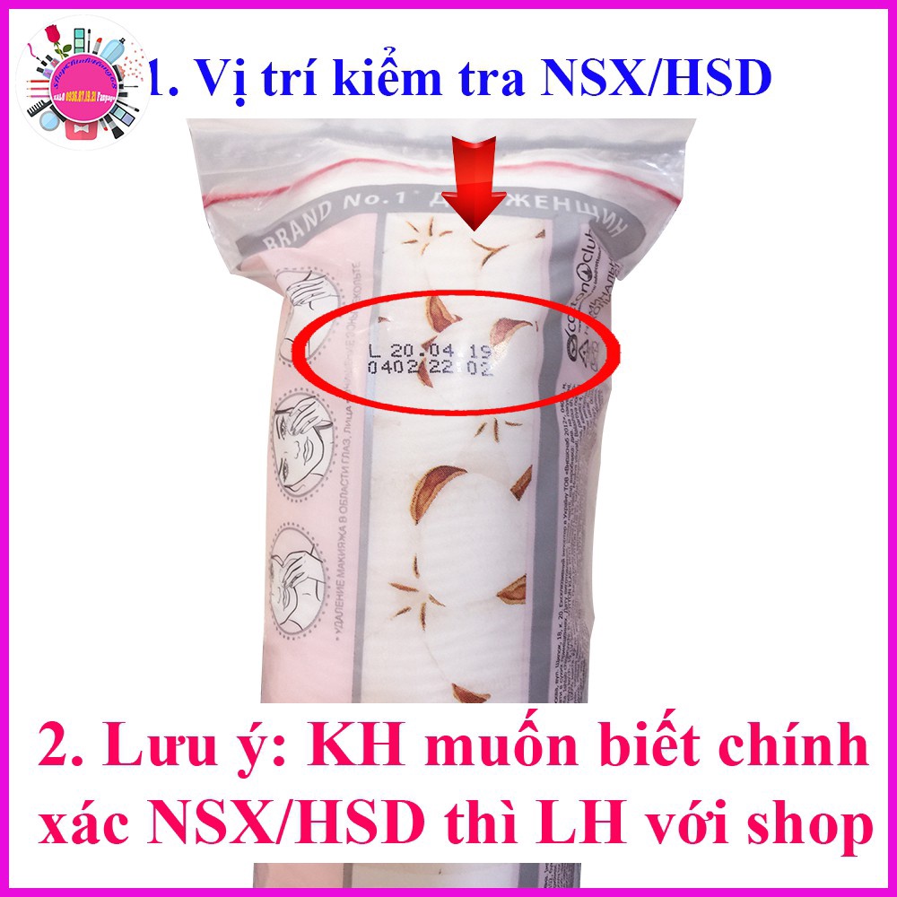 Bông tẩy trang Nga 100% cotton (Mẫu mới) [ MÃ F102 ]