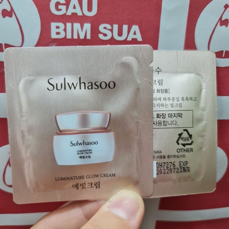 Kem dưỡng trắng da căng bóng Sulwhasoo Luminature Glow cream (1ml)