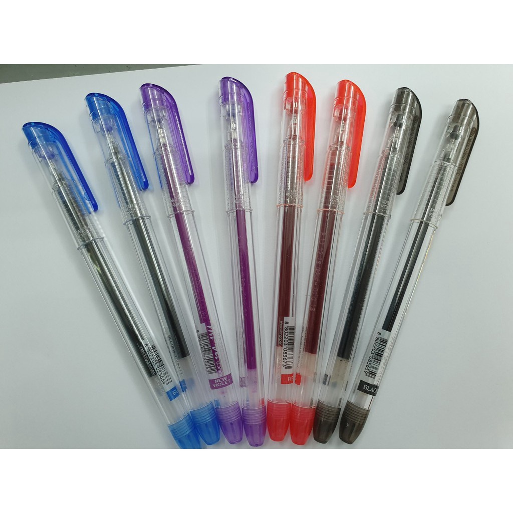 Bút viết nước My gel Dong A màu đỏ, màu tím - mực đều, ngòi bút 0.5mm, viết êm
