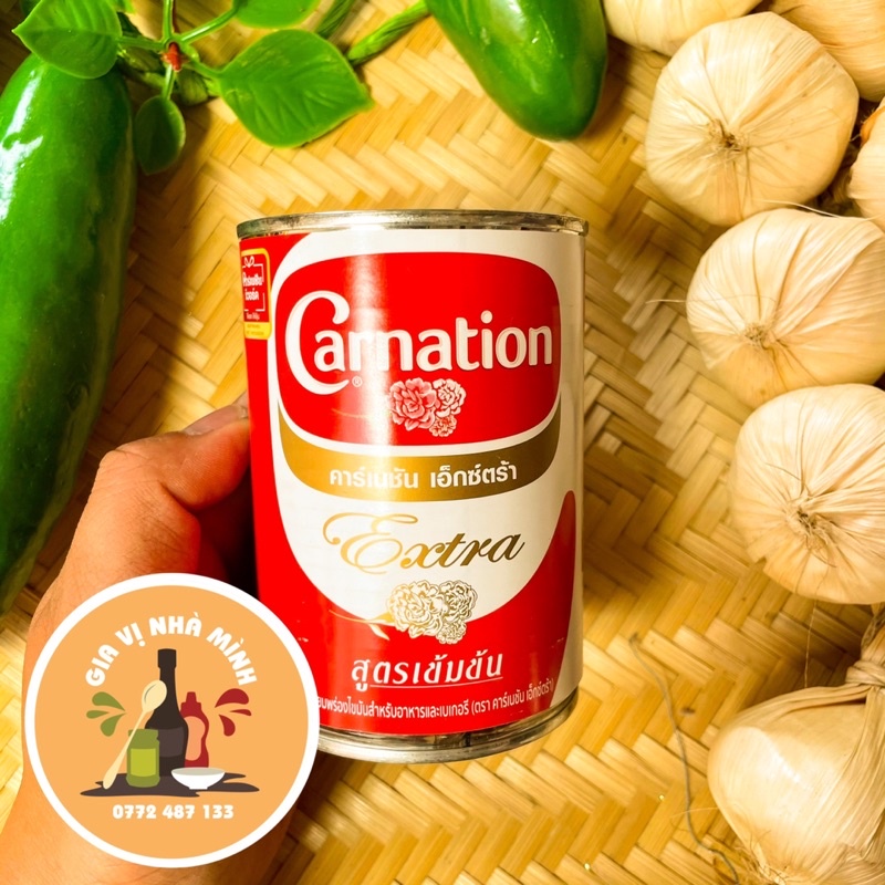 SỮA CARNATION-SỮA HOA HỒNG THÁI LAN-SỮA TAM HOA-NGUYÊN LIỆU PHA CHẾ LÀM TRÀ 385GR