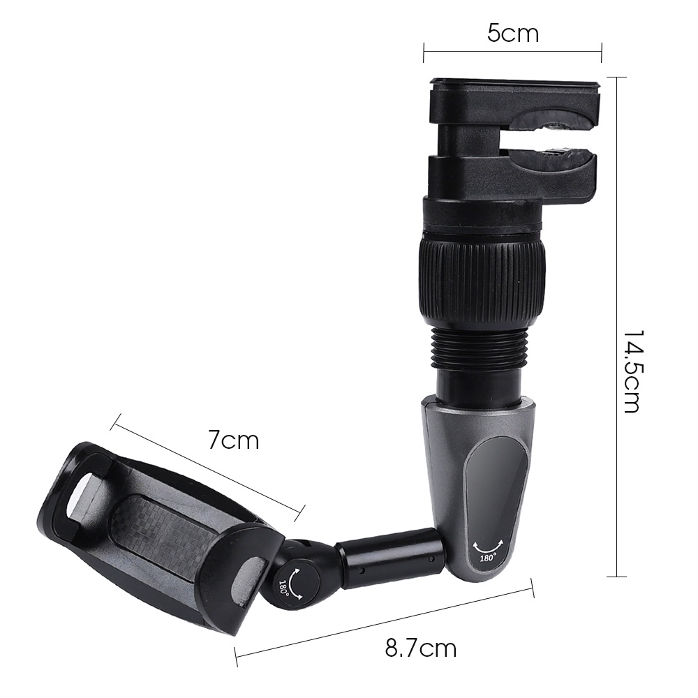 Giá Đỡ Điện Thoại / Thiết Bị Định Vị GPS Xoay 360 Độ Gắn Ghế Ngồi Xe Hơi Tiện Dụng