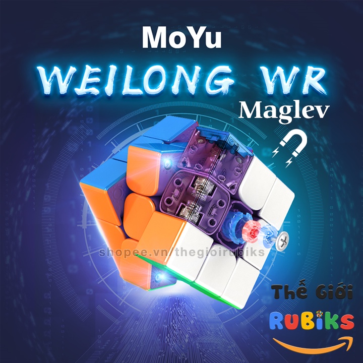 Rubik 3x3 MoYu Weilong WRM 2021 Maglev , Lite &amp; Standard 3x3x3 Cao Cấp Có Sẵn Nam Châm + MoYu Lube, S1 Lube