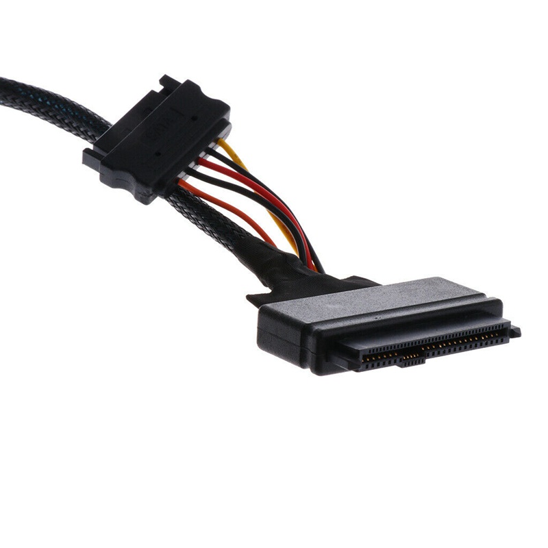 Dây Cáp Chuyển Đổi 0.5M / 1.5Ft Mini SAS SFF 8643 Sang U.2 SFF-8639 15 Pin