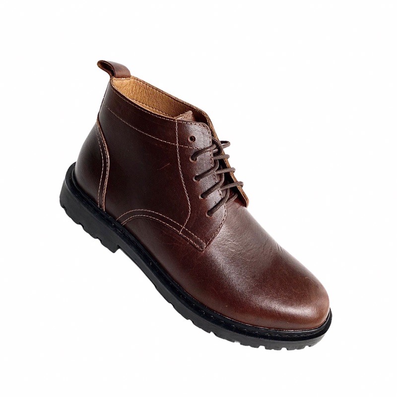 Giày nam boot cổ lửng TEFOSS HN008 Nâu size 38-44 cá tính