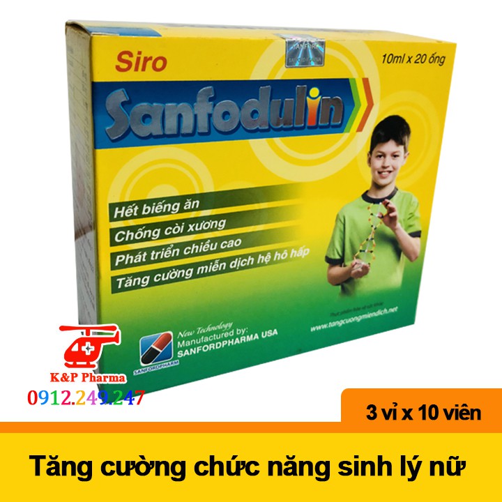 ✅ (CHÍNH HÃNG) Siro Sanfodulin – Tăng sức đề kháng, tăng hấp thu, bé ăn ngon, hết biếng ăn, suy nhược, mệt mỏi
