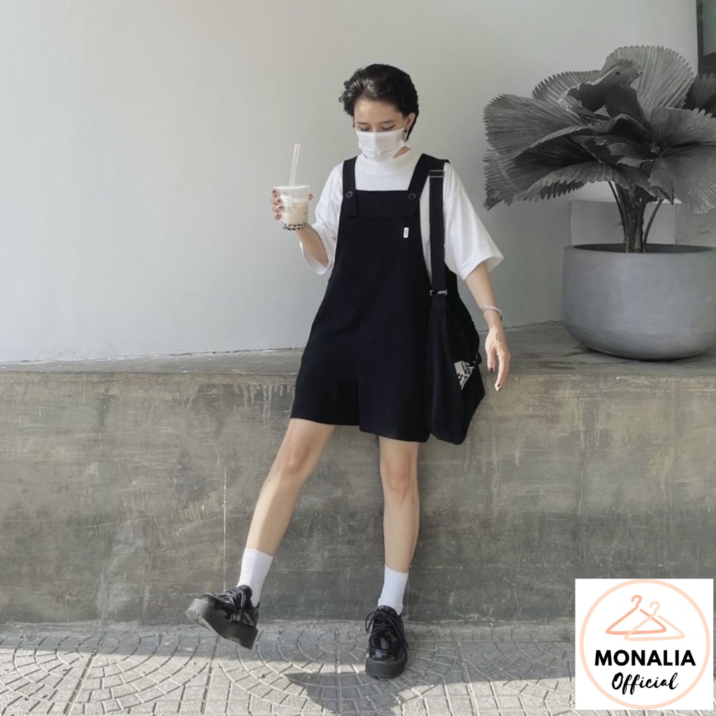Quần yếm shorts đùi MONALIA chất vải cao cấp dày dặn bền đẹp có túi trước tiện lợi YN07
