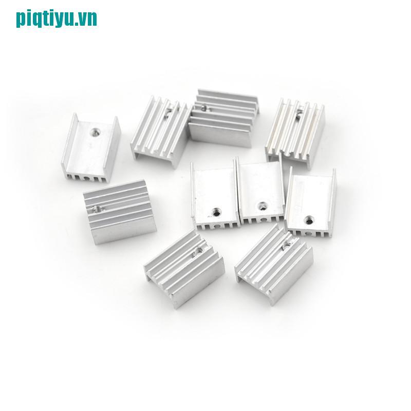 Bộ 10 Miếng Tản Nhiệt Nhôm Piyu Cho Bán Dẫn To-220 Transistor 20x15 X 10mm 0 0 0 0 0 0 0