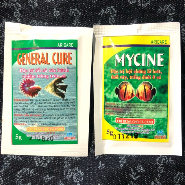 Cặp đôi trị nhiễm trùng, nấm, lở loét trên cá cảnh
