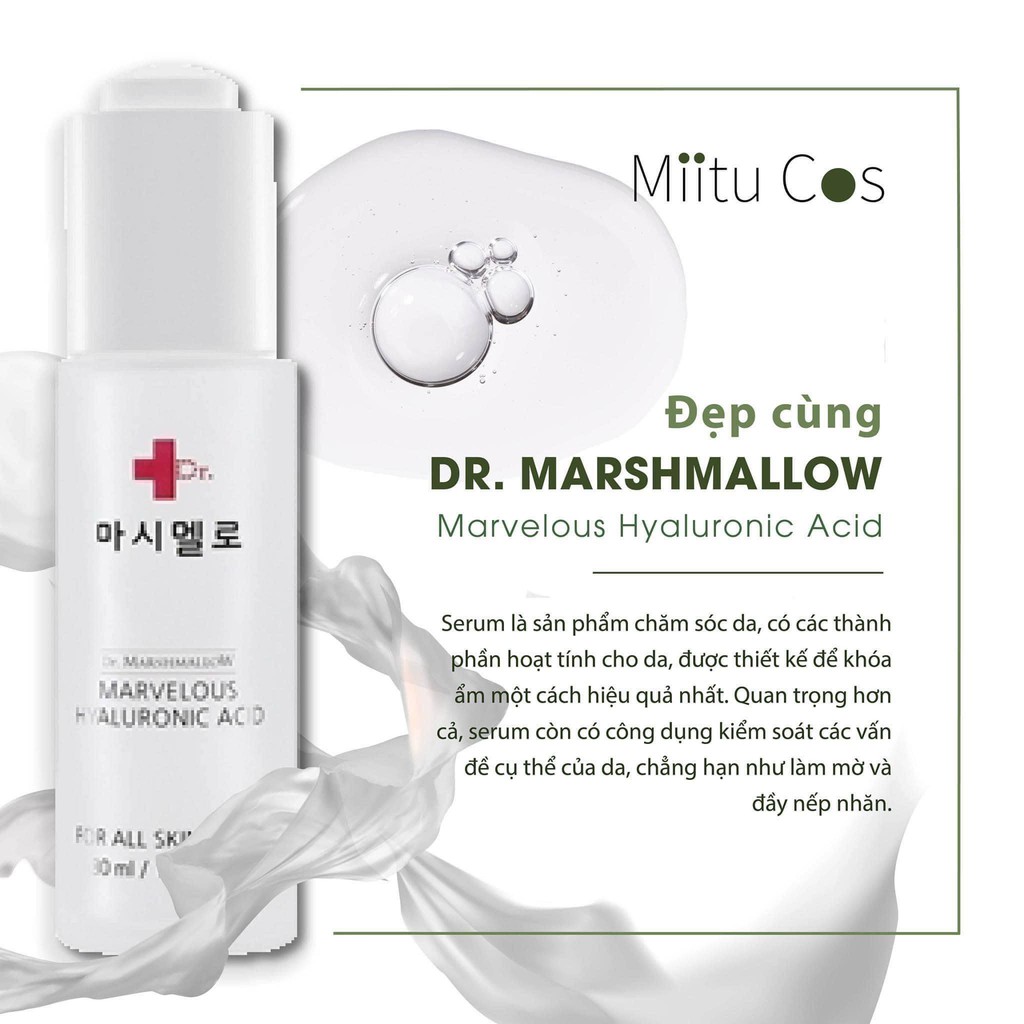 [ ĐỘC QUYỀN ](Chính hãng)Marshmallow Serum sáng da, se khít lỗ chân lông - Ngăn ngừa lão hóa, hỗ trợ trị mụn,dưỡng trắng