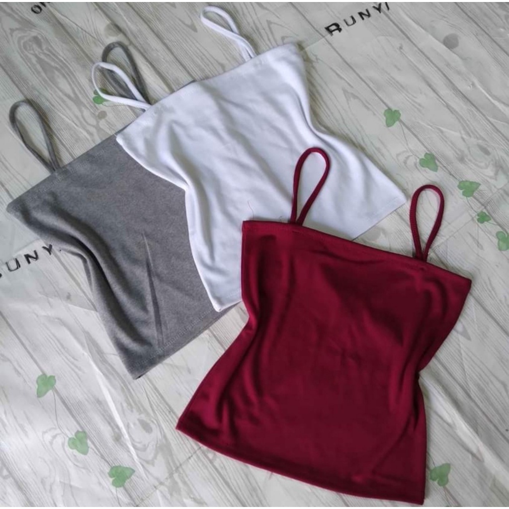 Áo thun Nữ Croptop ngang siêu rẻ, áo 2 dây sợi bún 35kg_55kg